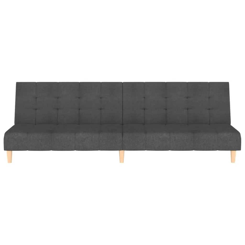 2-Seater Sofa Bed in Grey Fabric