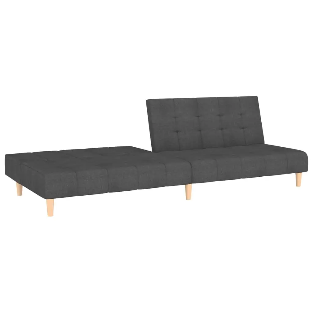 2-Seater Sofa Bed in Grey Fabric