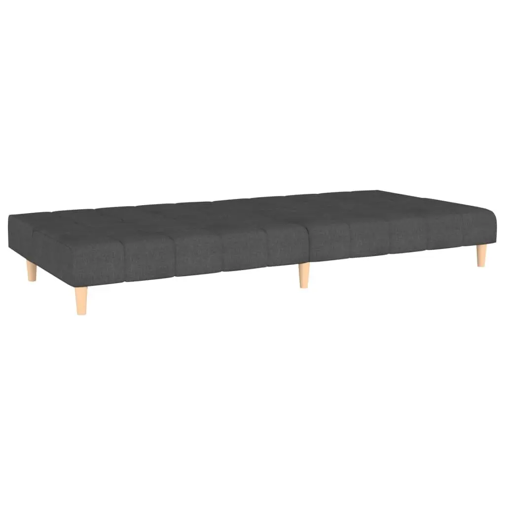 2-Seater Sofa Bed in Grey Fabric