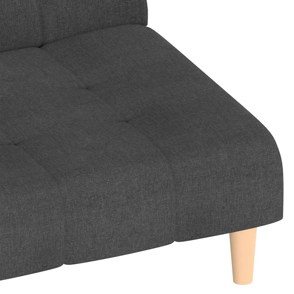 2-Seater Sofa Bed in Grey Fabric