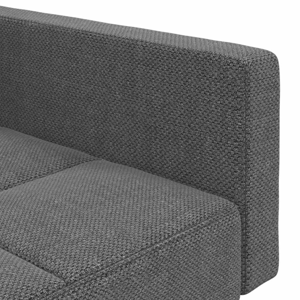 Light Grey Fabric 2-Seater Sofa Bed with Pillows
