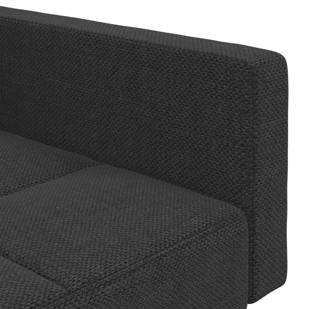 Sofa Bed Fabric Grey 2-Seater Convertible Day Bed