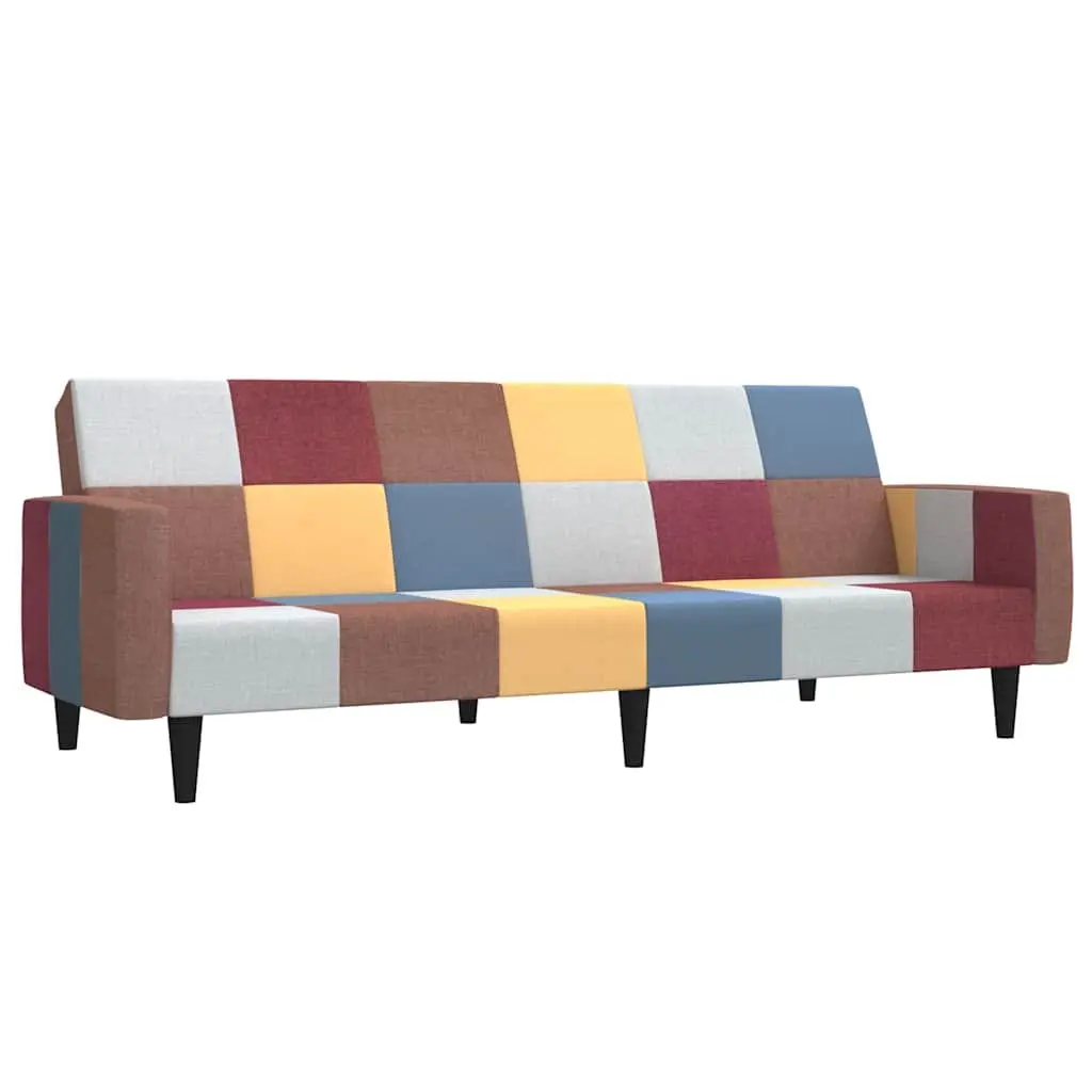 2-Seater Sofa Bed with Fabric Upholstery