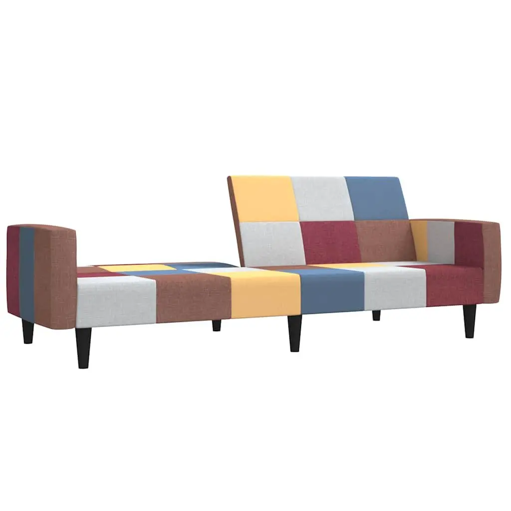2-Seater Sofa Bed with Fabric Upholstery