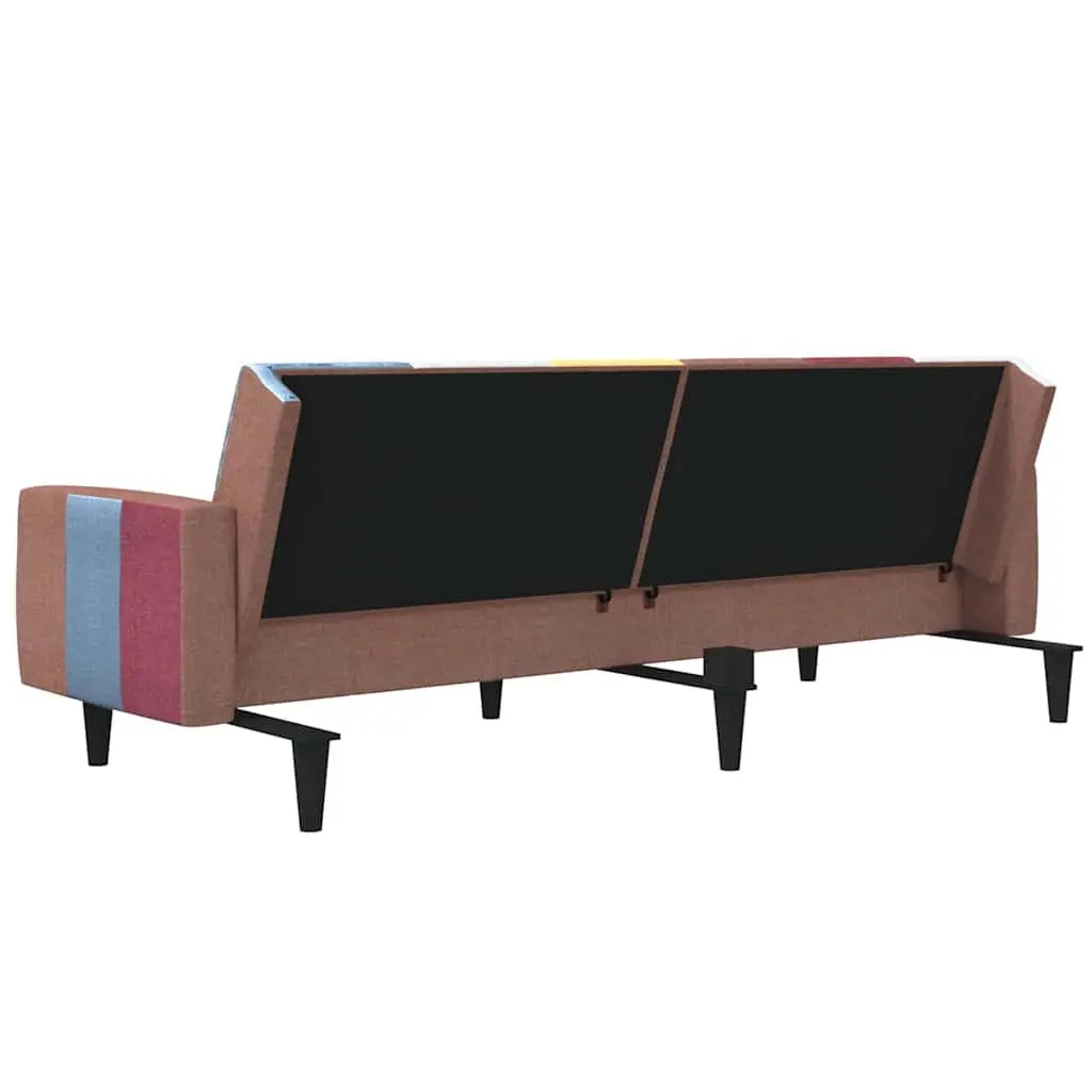 2-Seater Sofa Bed with Fabric Upholstery
