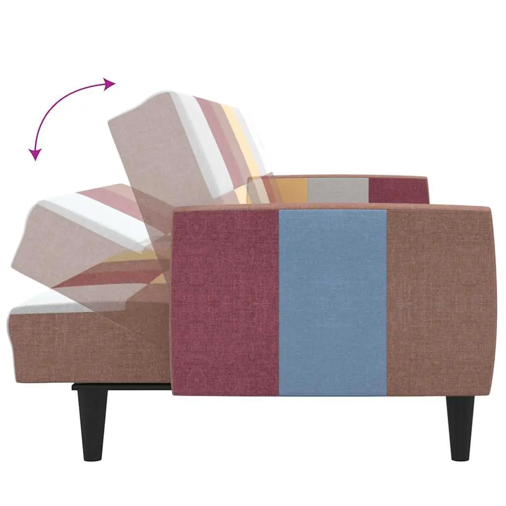 2-Seater Sofa Bed with Fabric Upholstery