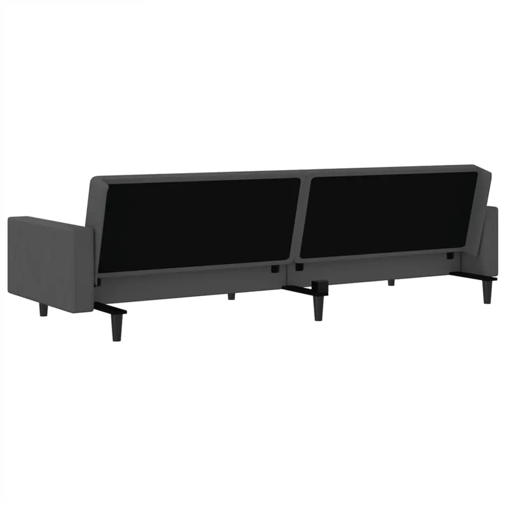 Convertible Sofa Bed Velvet Grey 2 Seater