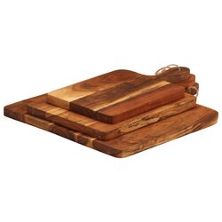 Solid Acacia Wood Chopping Boards Set of 3