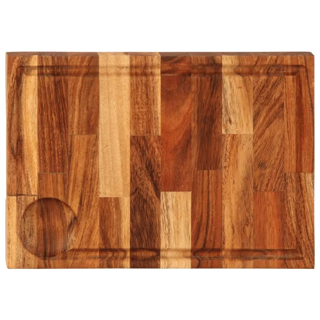 Solid Wood Chopping Board 30x21x4 cm
