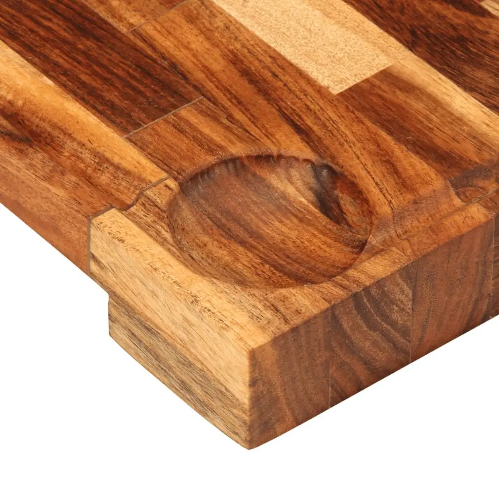 Solid Wood Chopping Board 30x21x4 cm