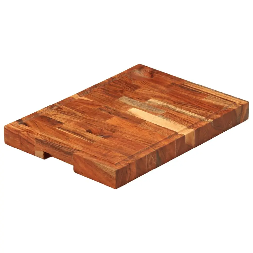 Chopping Board Solid Acacia Wood 42x30x4 cm Brown
