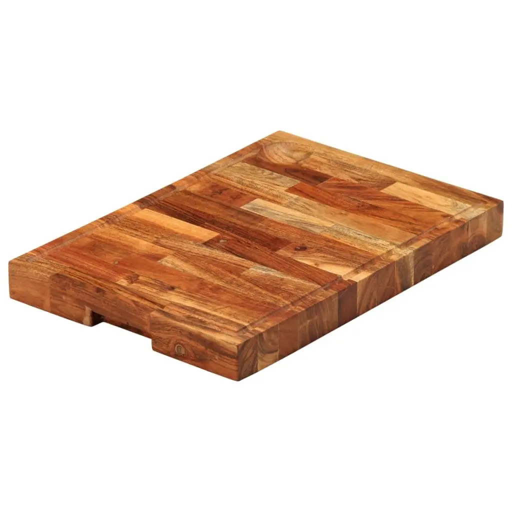 Chopping Board Solid Acacia Wood 42x30x4 cm Brown