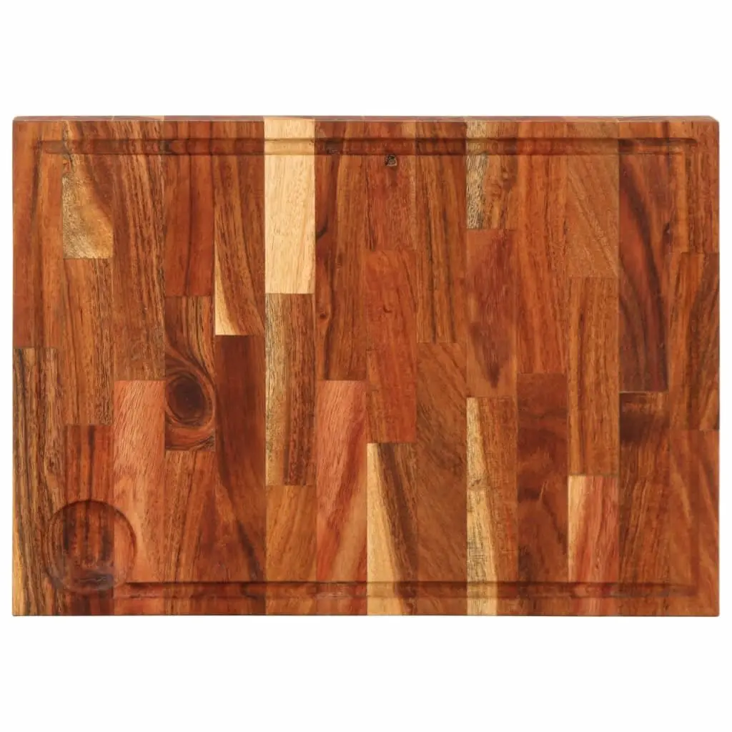 Chopping Board Solid Acacia Wood 42x30x4 cm Brown
