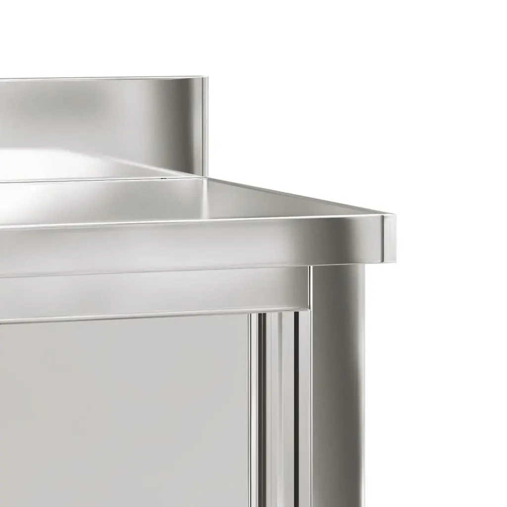 Stainless Steel Work Table with Sliding Doors