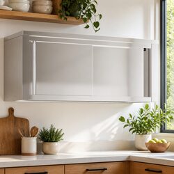 Commercial Stainless Steel Kitchen Cabinet with Sliding Doors