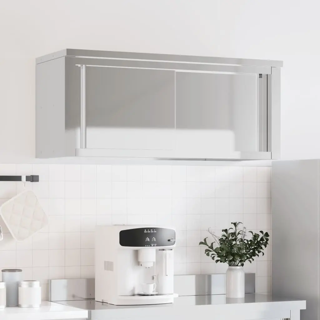Commercial Stainless Steel Kitchen Cabinet with Sliding Doors