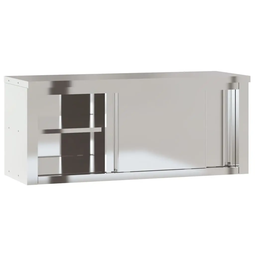 Commercial Stainless Steel Kitchen Cabinet with Sliding Doors