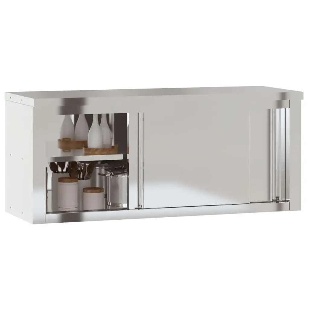 Commercial Stainless Steel Kitchen Cabinet with Sliding Doors