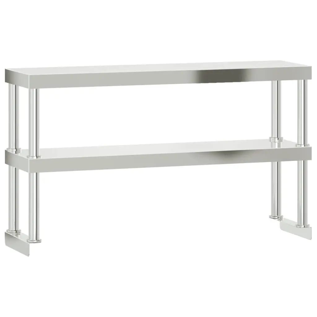 2-Tier Stainless Steel Overshelf for Work Tables