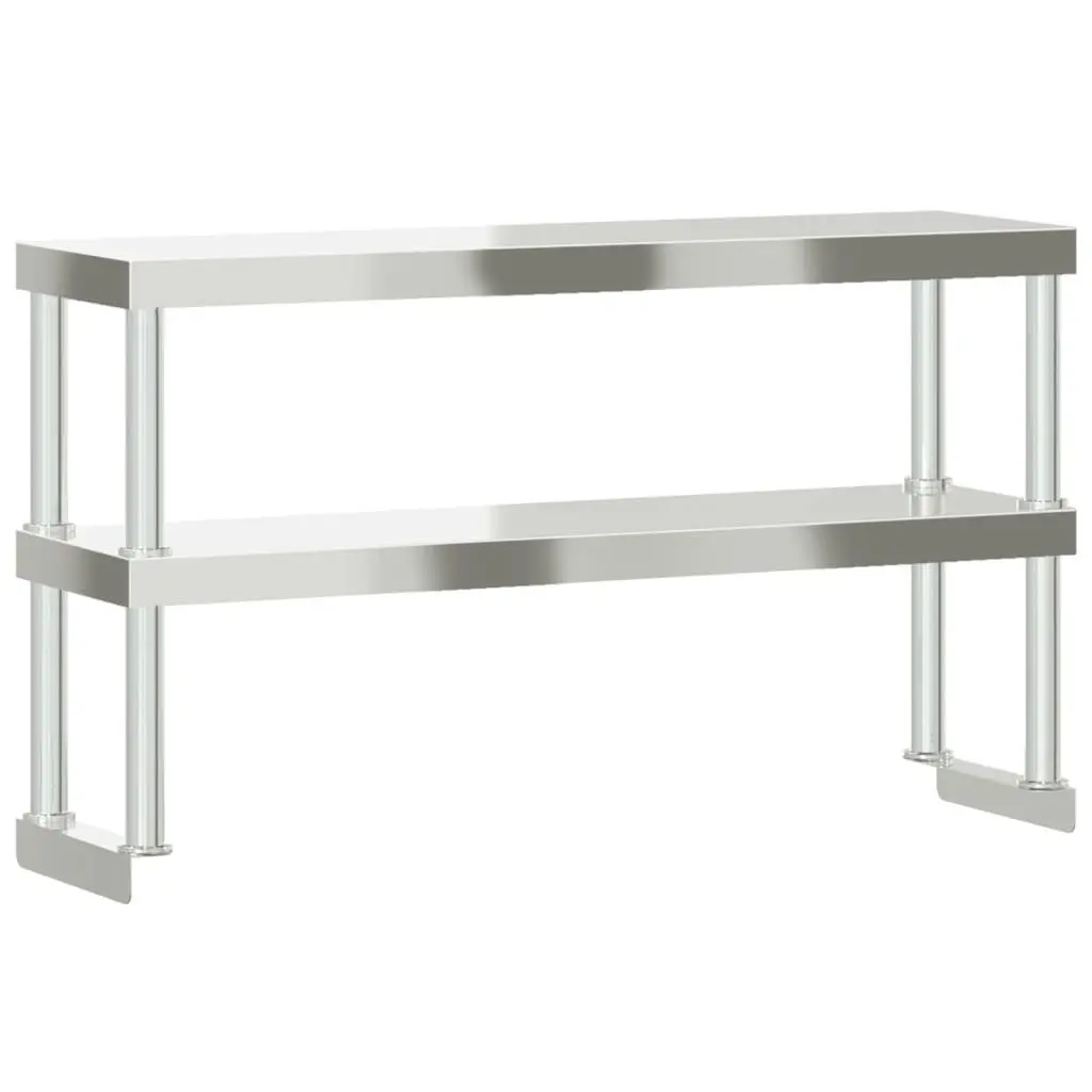 2-Tier Stainless Steel Overshelf for Work Tables