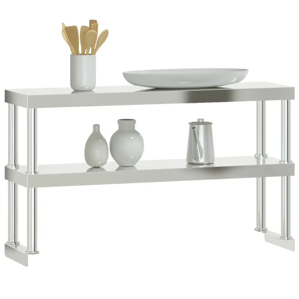 2-Tier Stainless Steel Overshelf for Work Tables