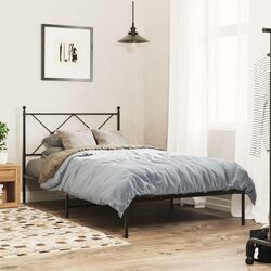 Sturdy Black Metal Bed Frame for King Single 107x203cm