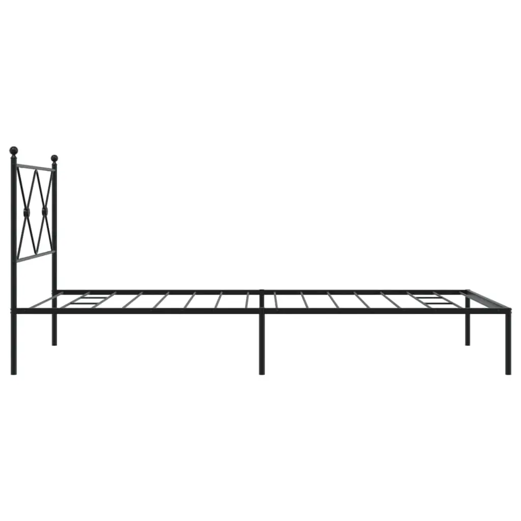 Metal Bed Frame Steel 107x203cm Black