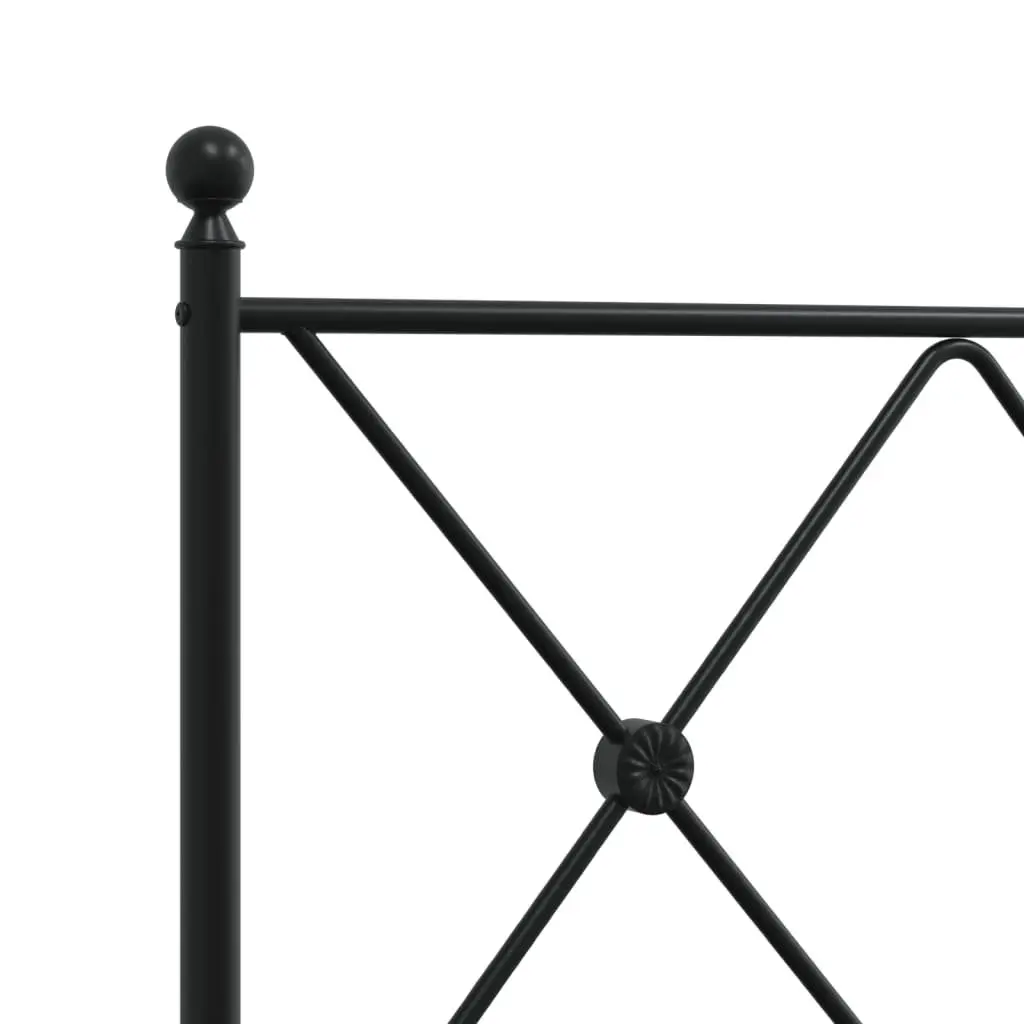 Metal Bed Frame Steel 107x203cm Black
