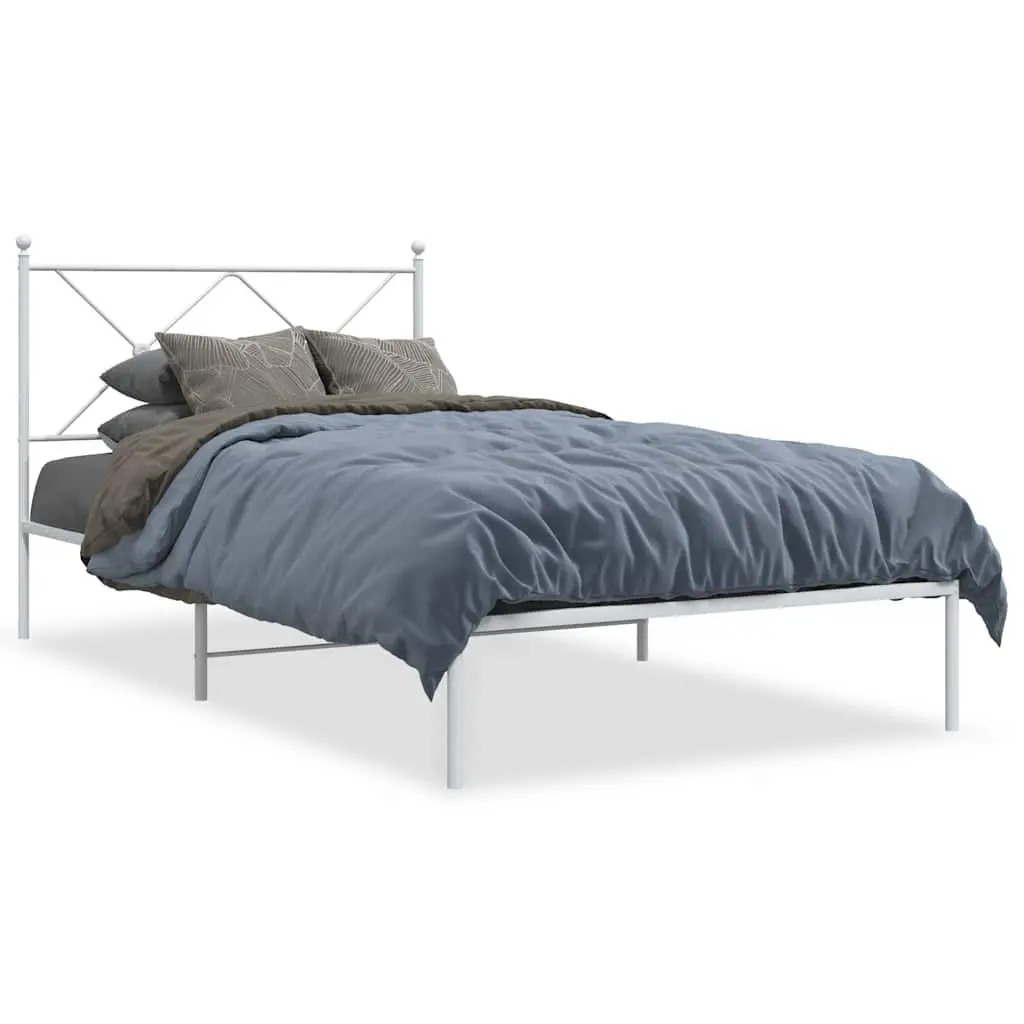 King Single Metal Bed Frame with Headboard