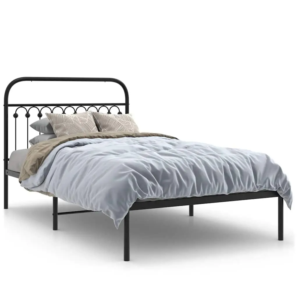 King Single Metal Bed Frame with Headboard