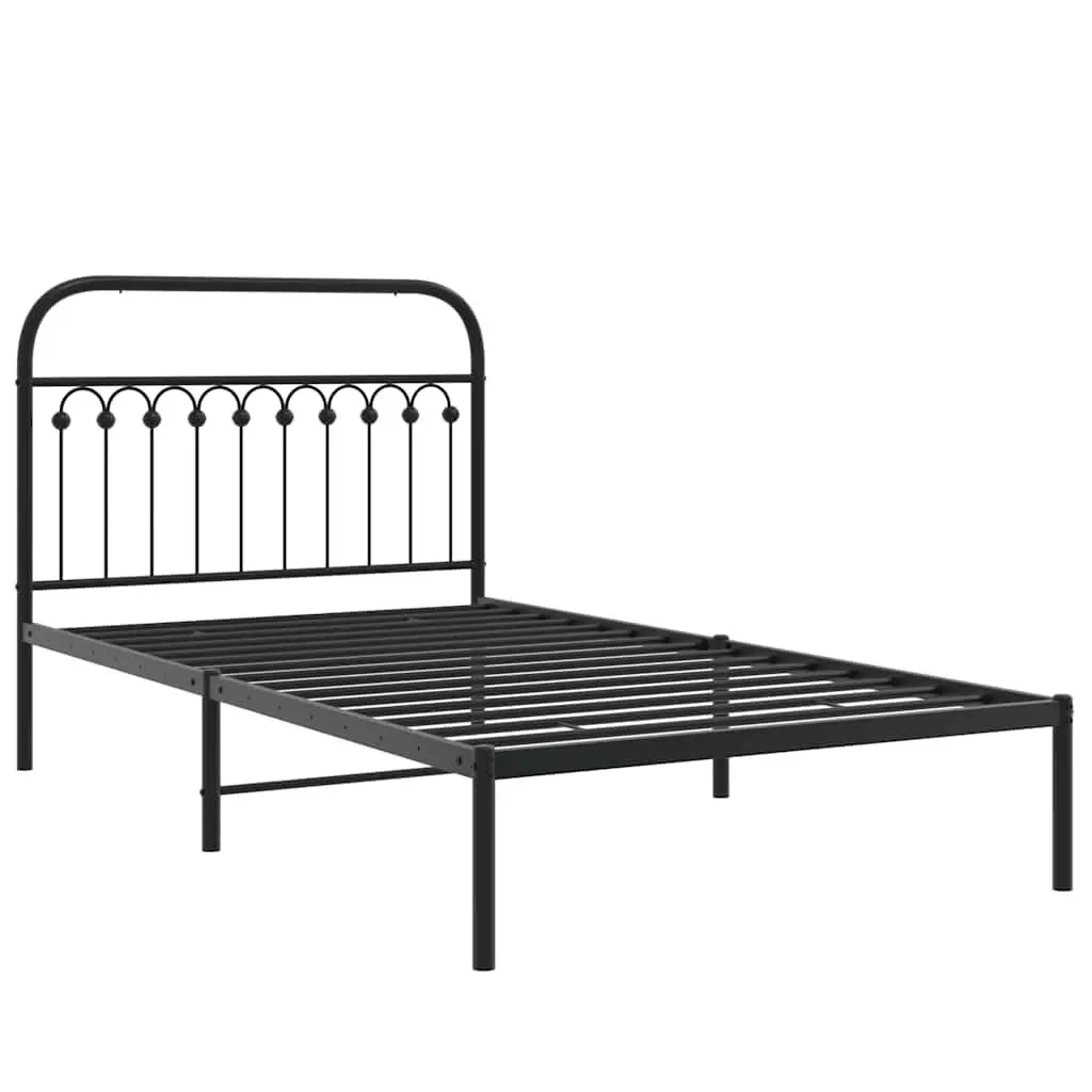 King Single Metal Bed Frame with Headboard