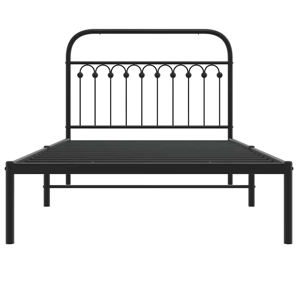 King Single Metal Bed Frame with Headboard
