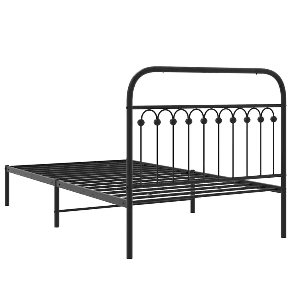 King Single Metal Bed Frame with Headboard