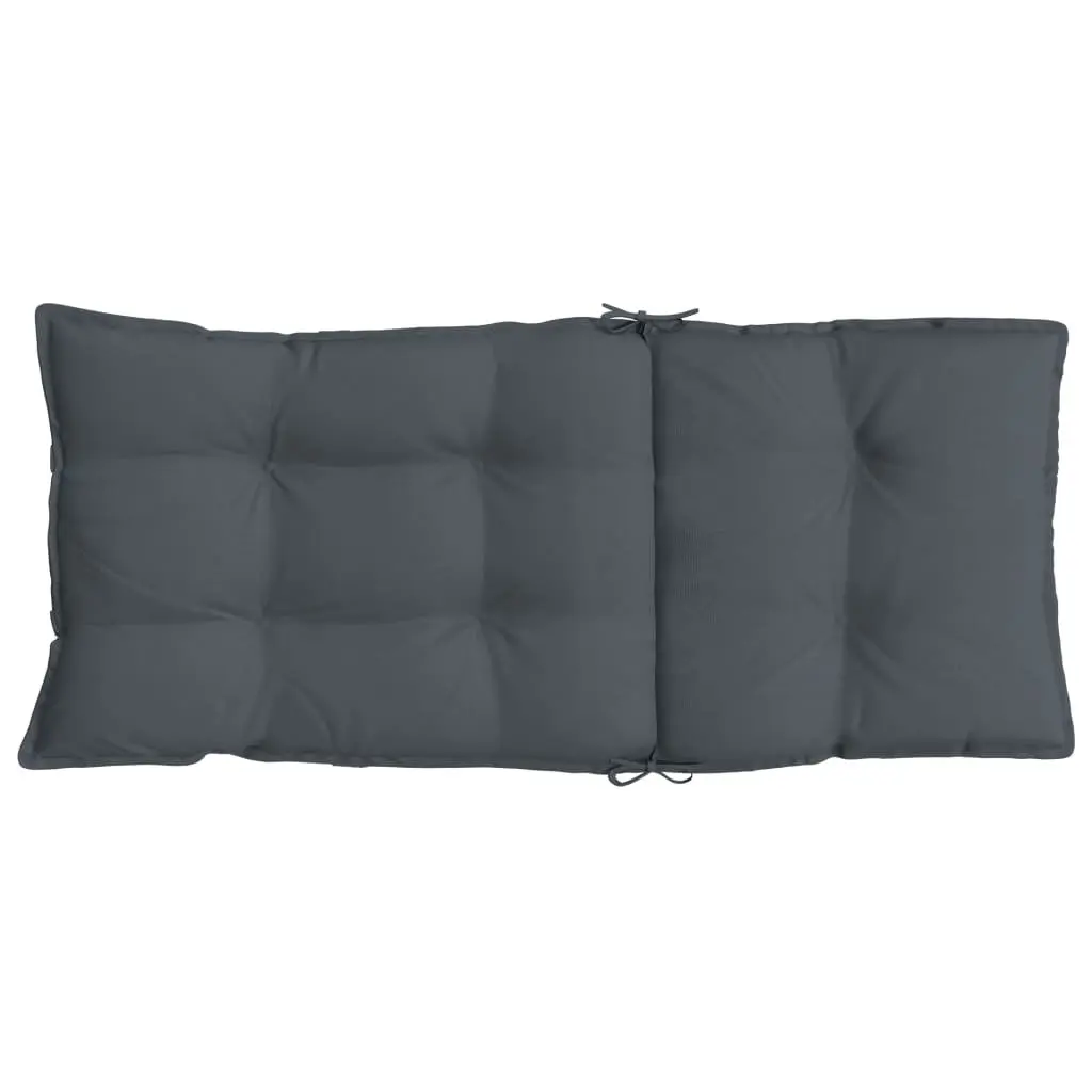 Highback Chair Cushions Oxford Fabric Anthracite 2 pcs