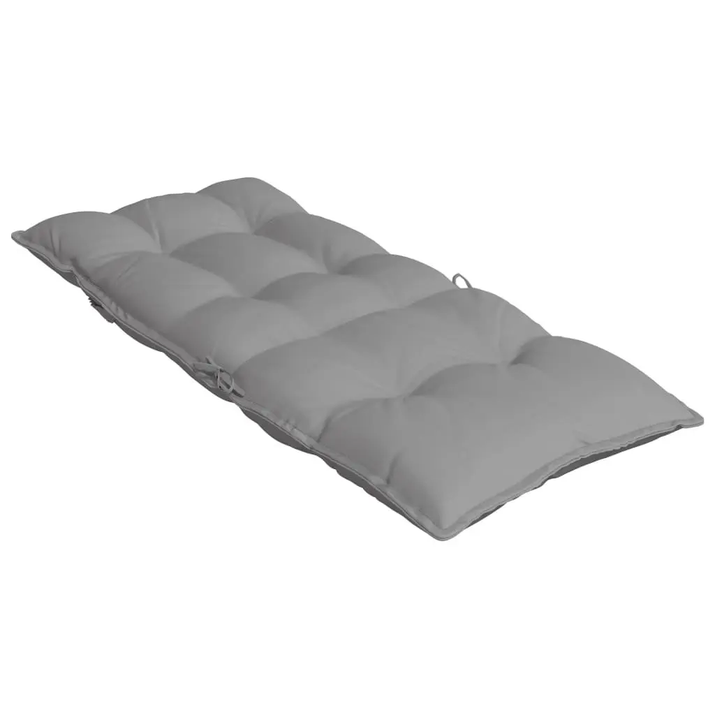 Highback Chair Cushions Oxford Fabric 4 Pieces Grey