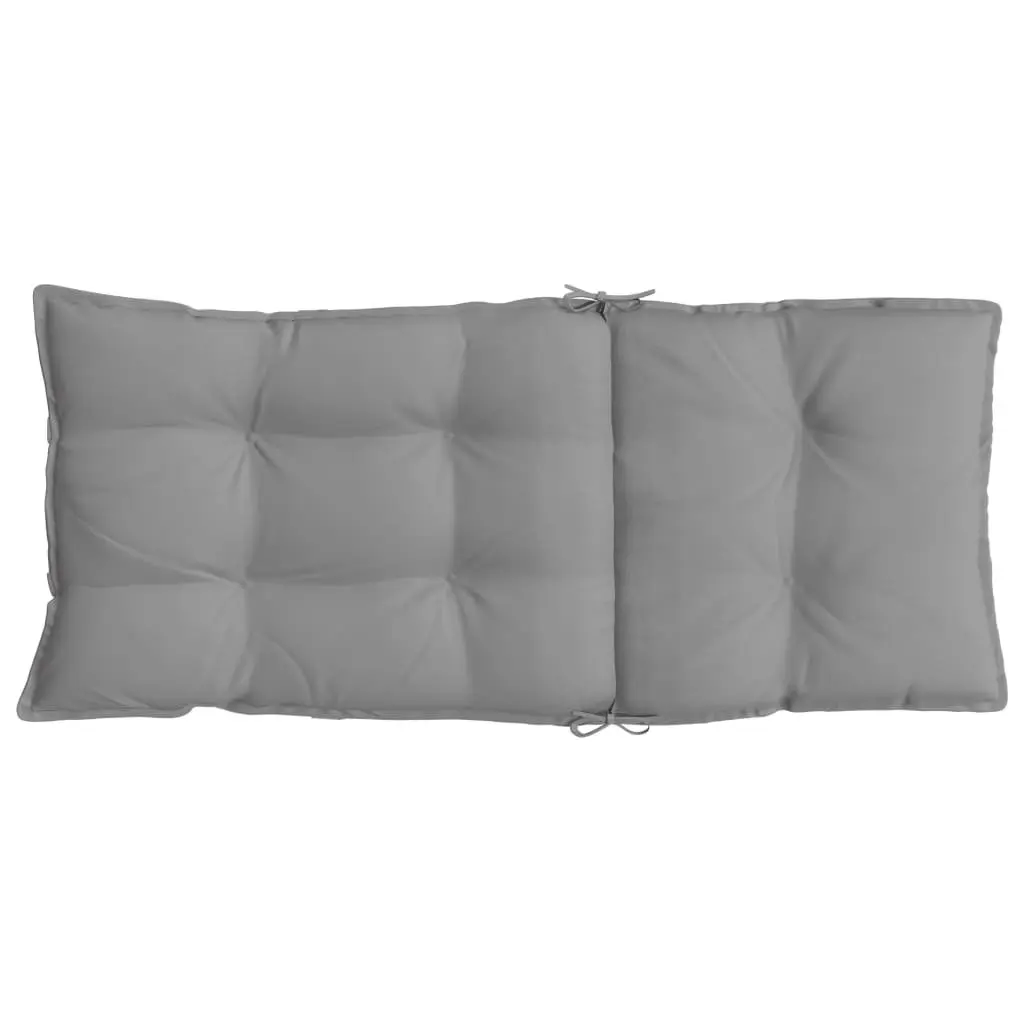 Highback Chair Cushions Oxford Fabric 4 Pieces Grey