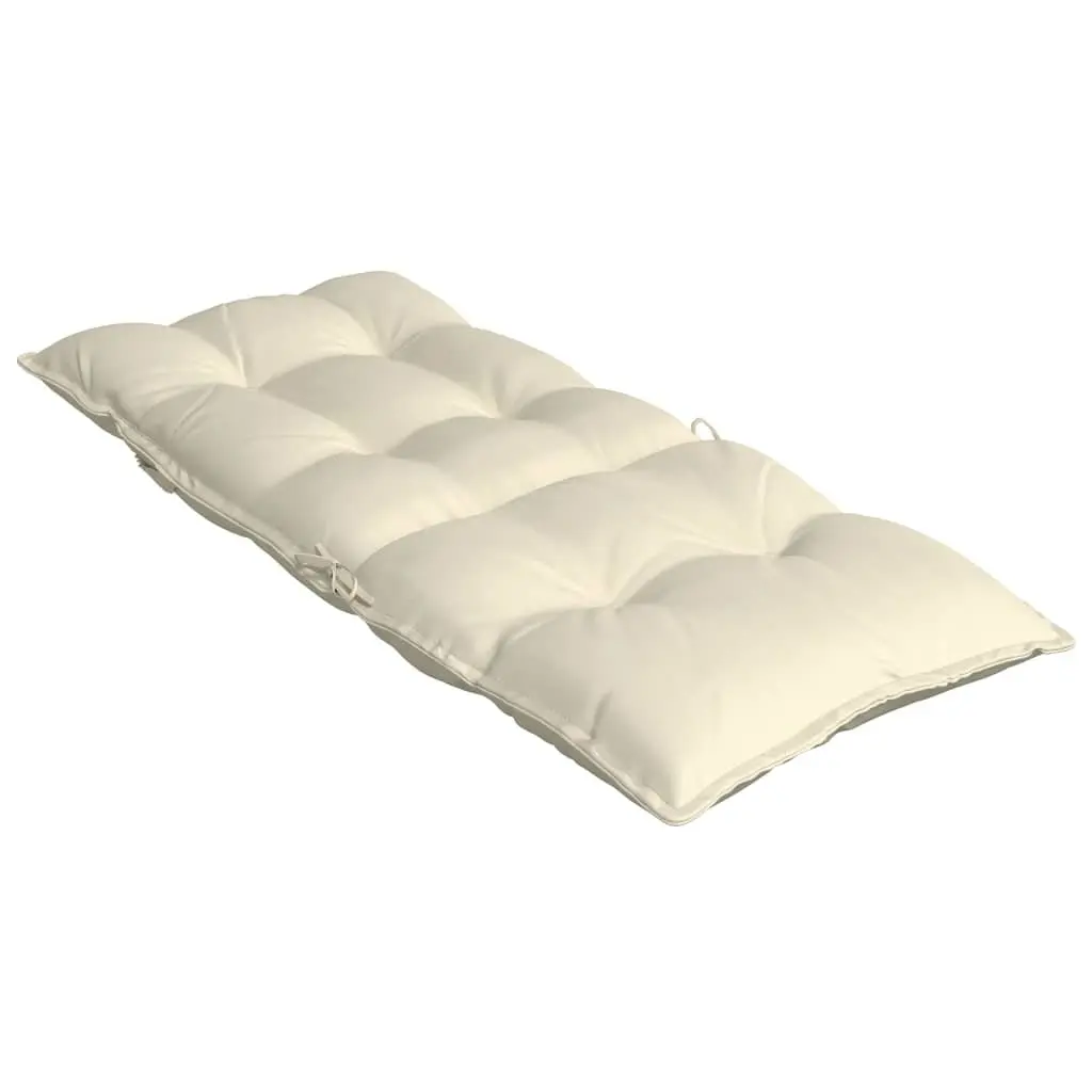 Cream Highback Chair Cushions 4 pcs Durable Oxford Fabric