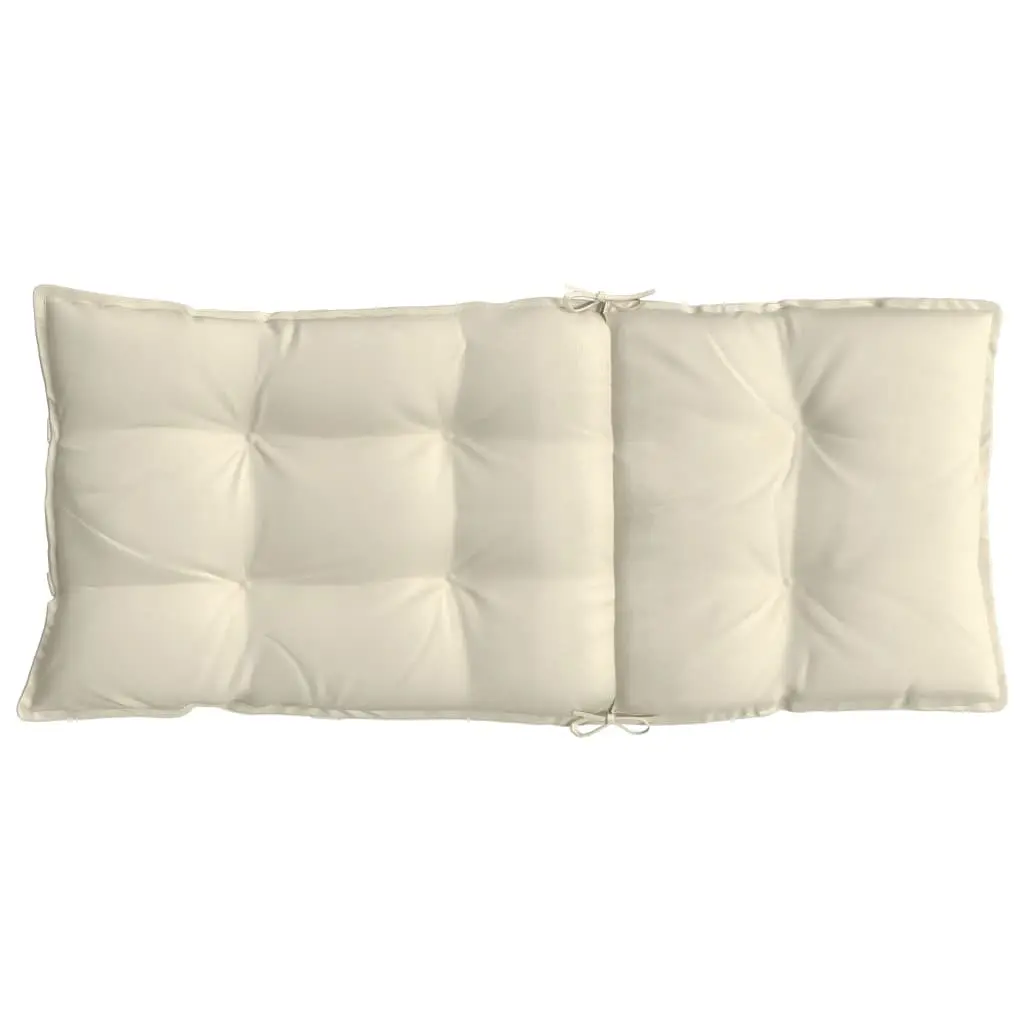 Cream Highback Chair Cushions 4 pcs Durable Oxford Fabric