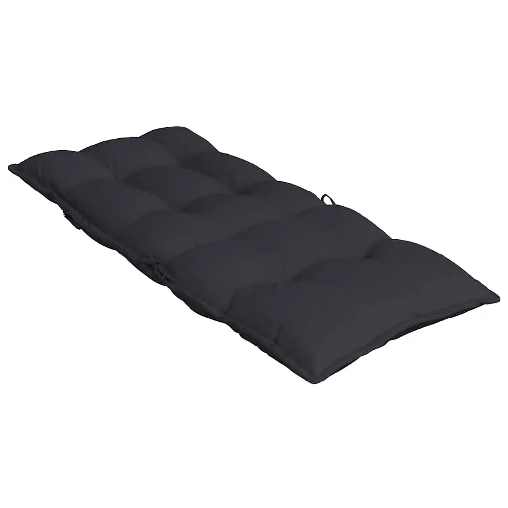 Black Oxford Fabric Highback Chair Cushions Set