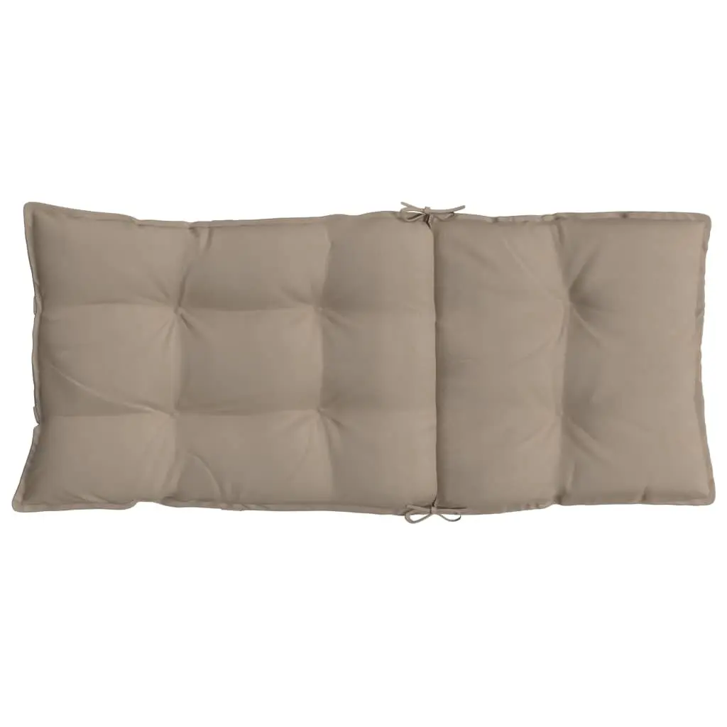 Highback Chair Cushions Oxford Fabric 2 pcs Taupe