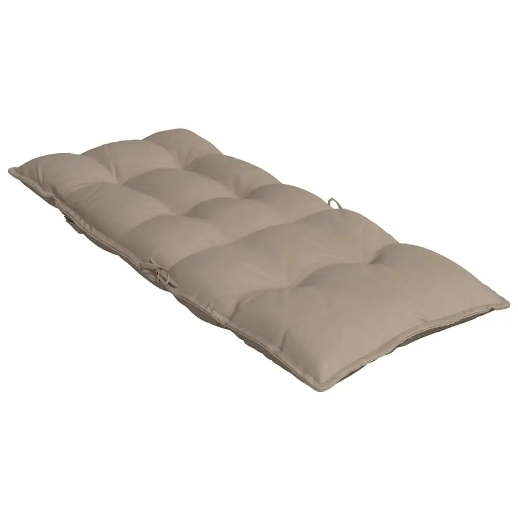 Highback Chair Cushions Oxford Fabric Taupe 6 Piece Outdoor Garden Patio Seat Pad