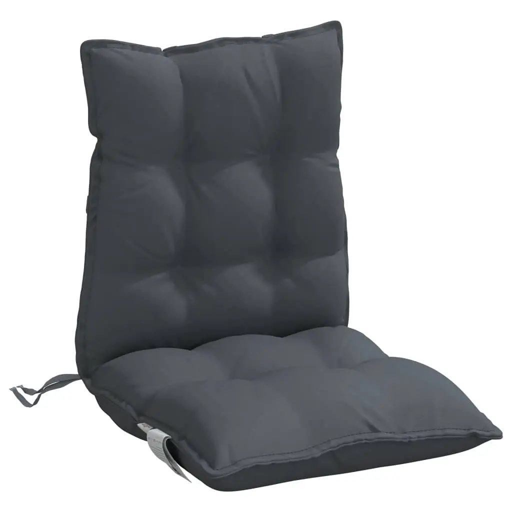 Anthracite Low Back Chair Cushions 4 Pack