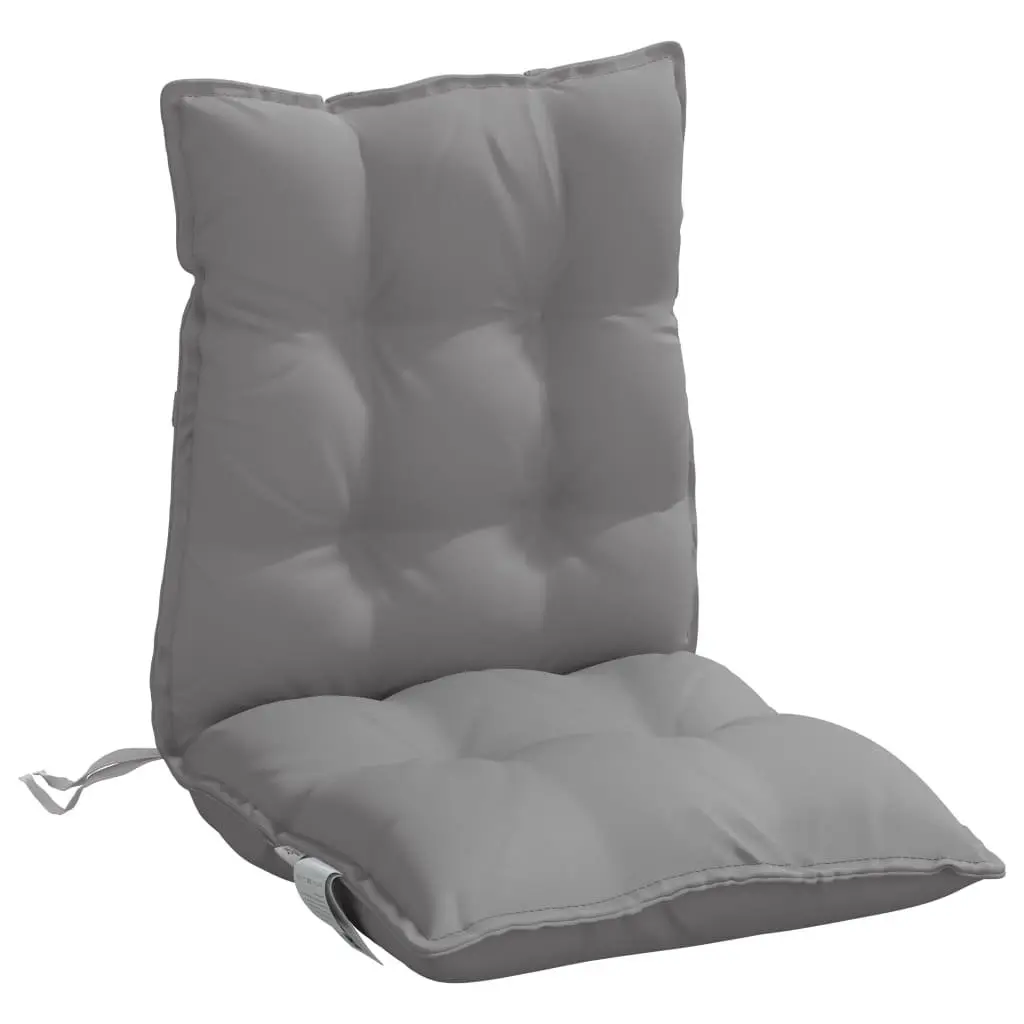 Lowback Chair Cushions Oxford Fabric 2 Pieces Grey