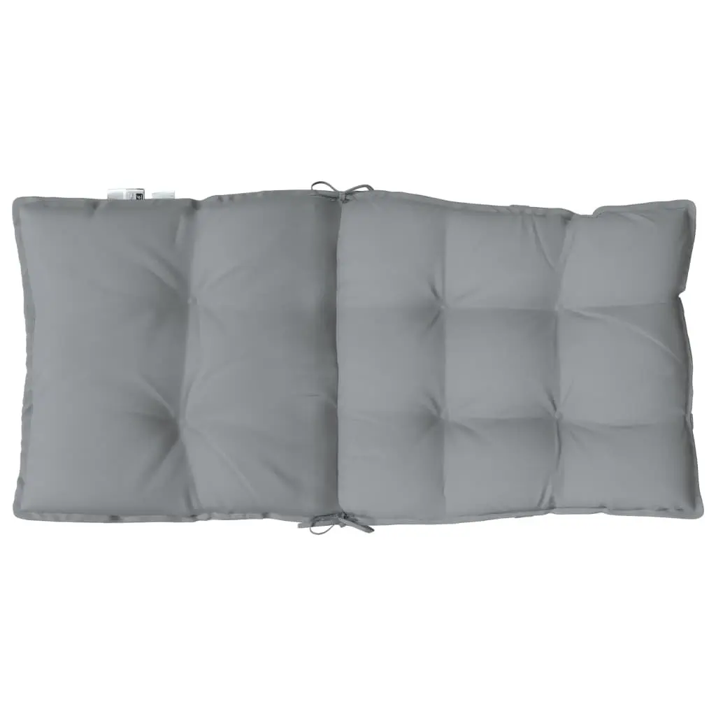 Grey Oxford Lowback Chair Cushions 4-Piece Set