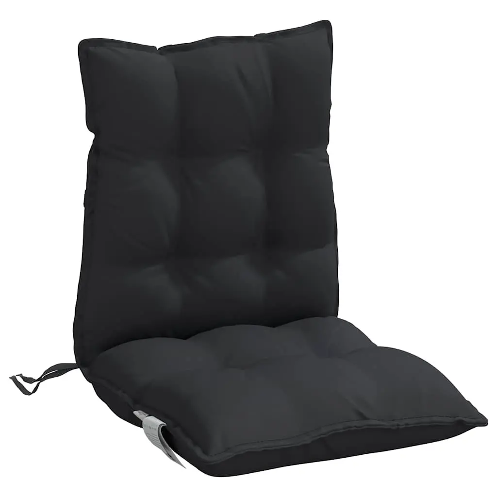Lowback Chair Cushions Oxford Fabric 2 pcs Black