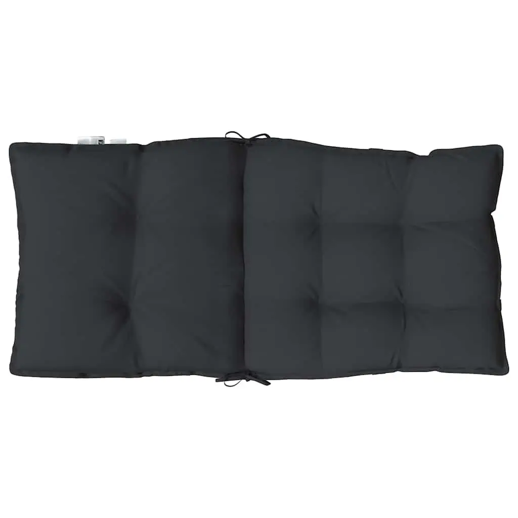Lowback Chair Cushions Oxford Fabric 2 pcs Black