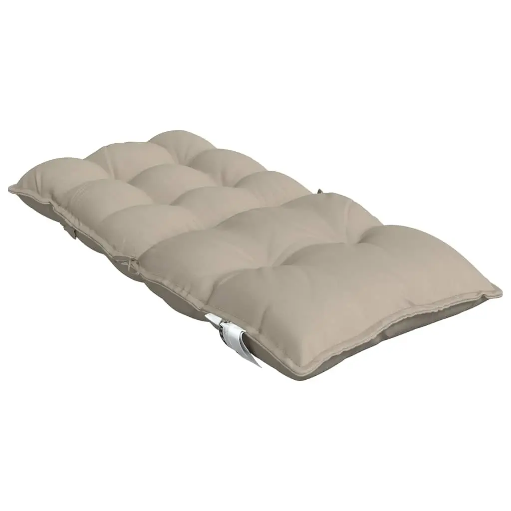 Lowback Chair Cushions 4 Pieces Taupe Oxford Fabric Outdoor Garden Patio Seat