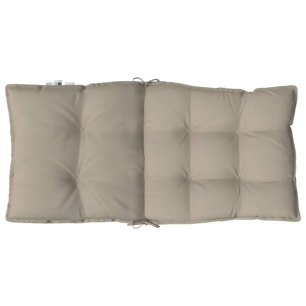 Lowback Chair Cushions 4 Pieces Taupe Oxford Fabric Outdoor Garden Patio Seat