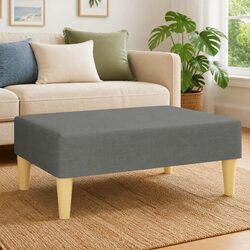 Dark Grey Compact Ottoman Footstool for Stylish Interiors
