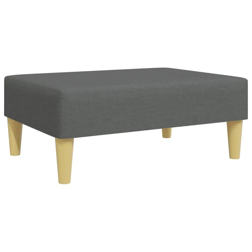 Dark Grey Fabric Footstool Foot Rest Ottoman Compact Living Room Furniture